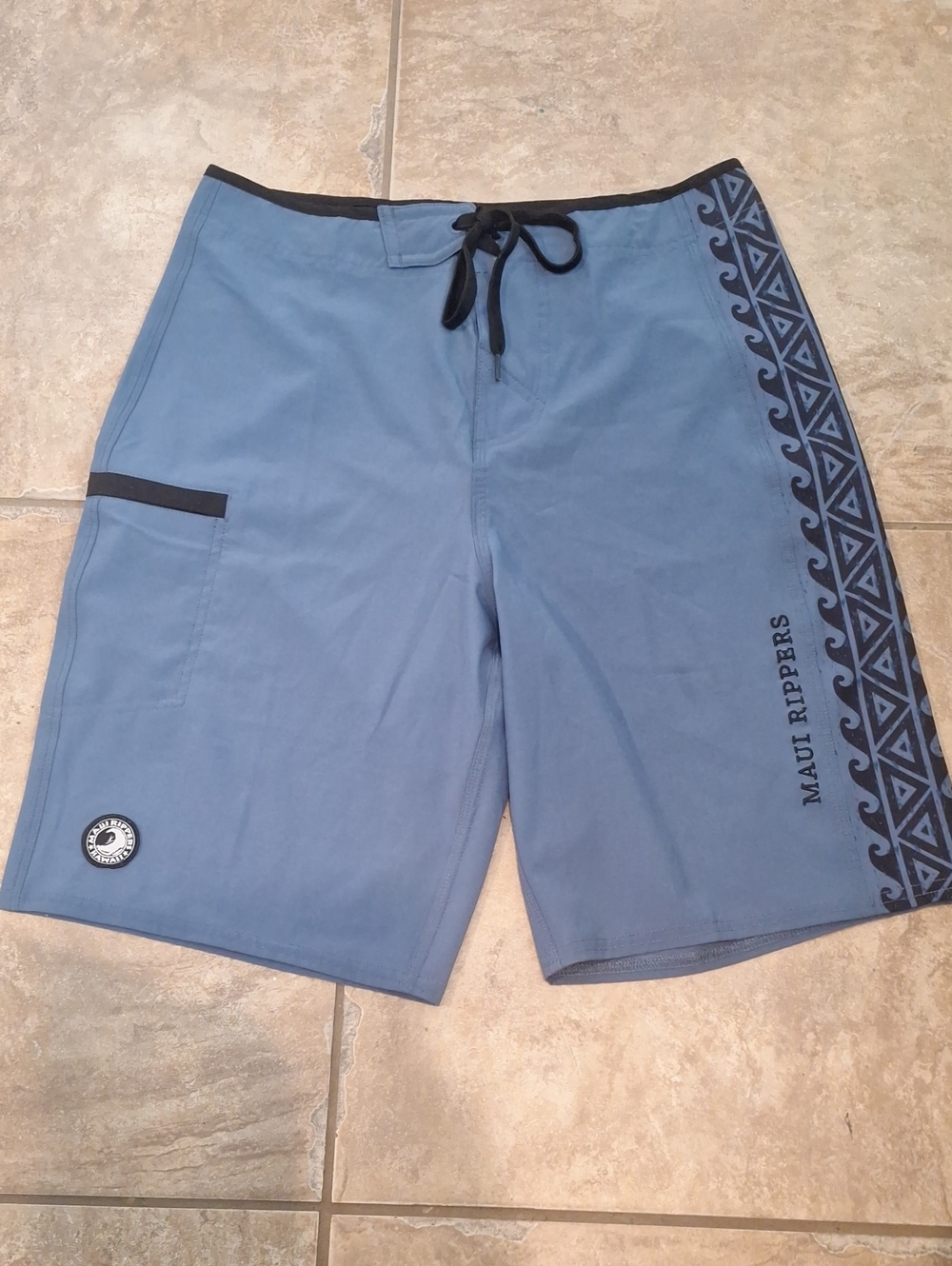 Maui Rippers Men's Blue Swim Trunks- 32